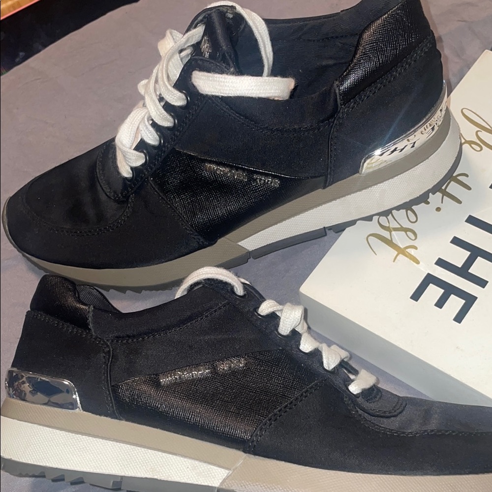 Black and White Chunky Sole Sneakers
